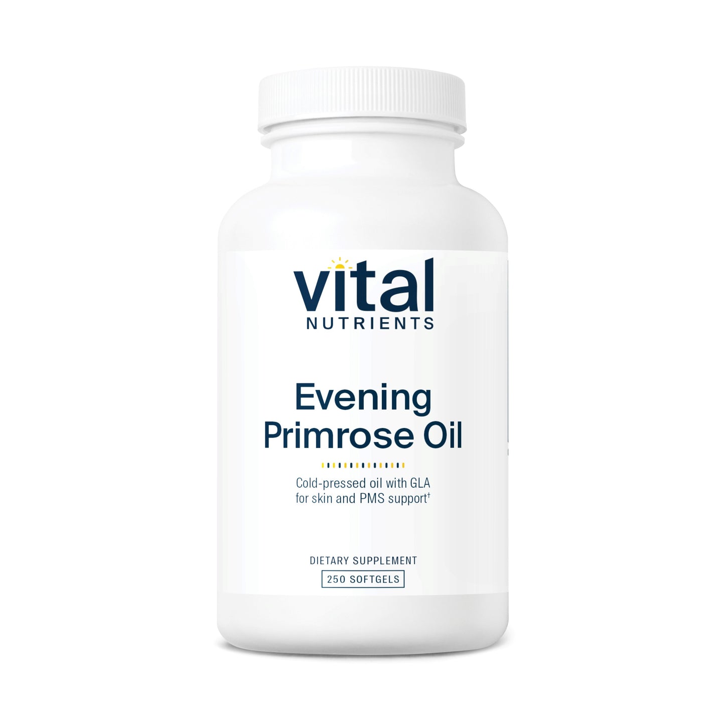 Vital Nutrients - Evening Primrose Oil 1000 mg - Cold-Pressed Oil That Contains GLA, an Essential Omega-6 Fatty Acid - 250 Softgels