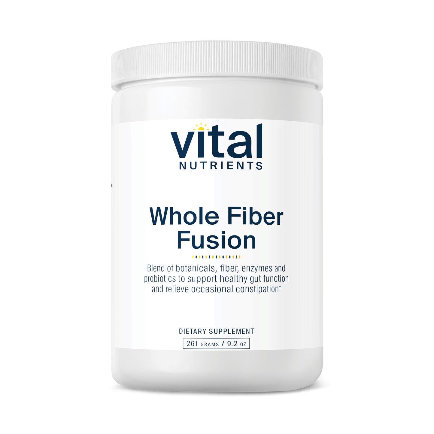 Vital Nutrients - Whole Fiber Fusion Powder - Natural Source of Dietary Fiber - Vegetarian - 261 Grams