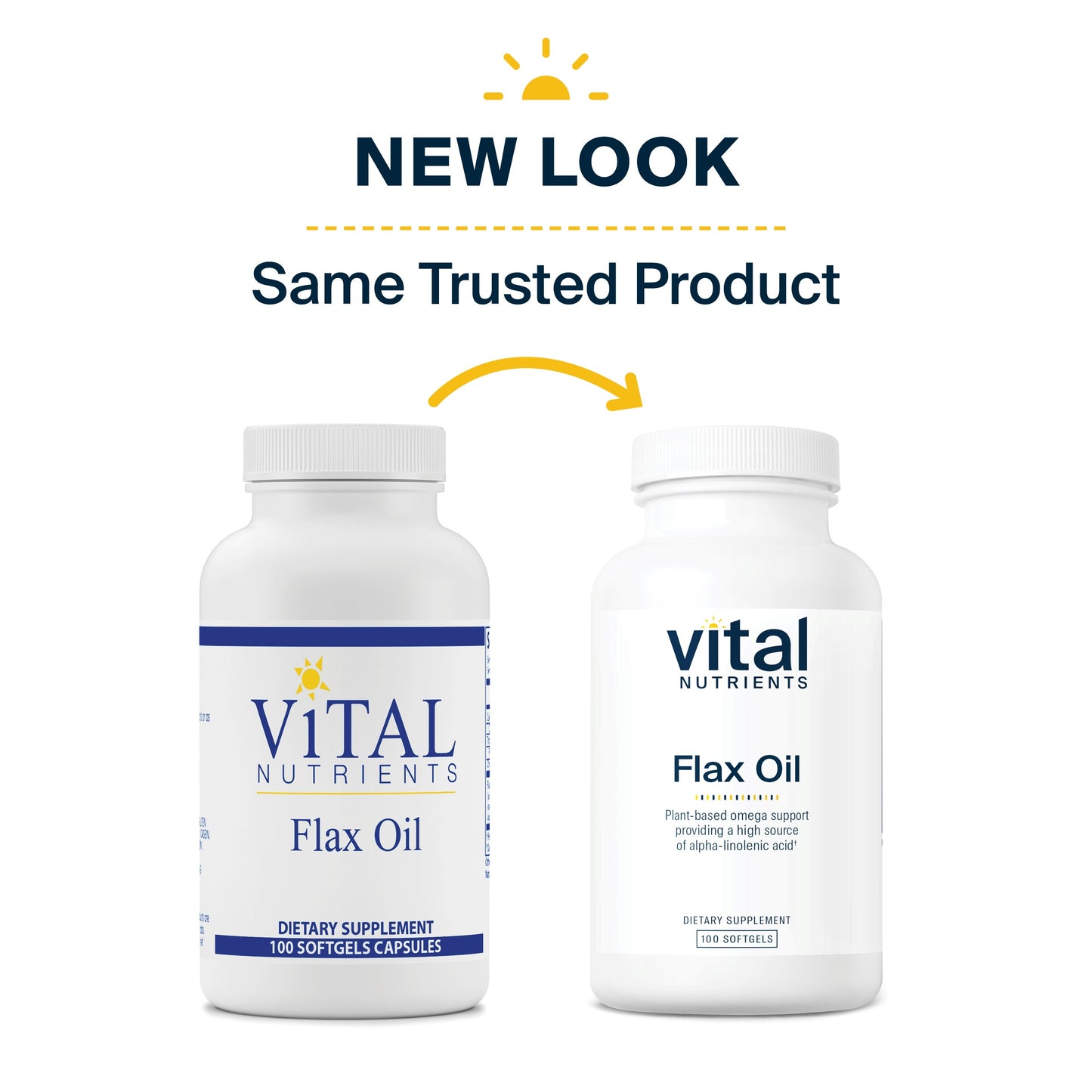Vital Nutrients - Flax Oil - 100 Softgels per Bottle