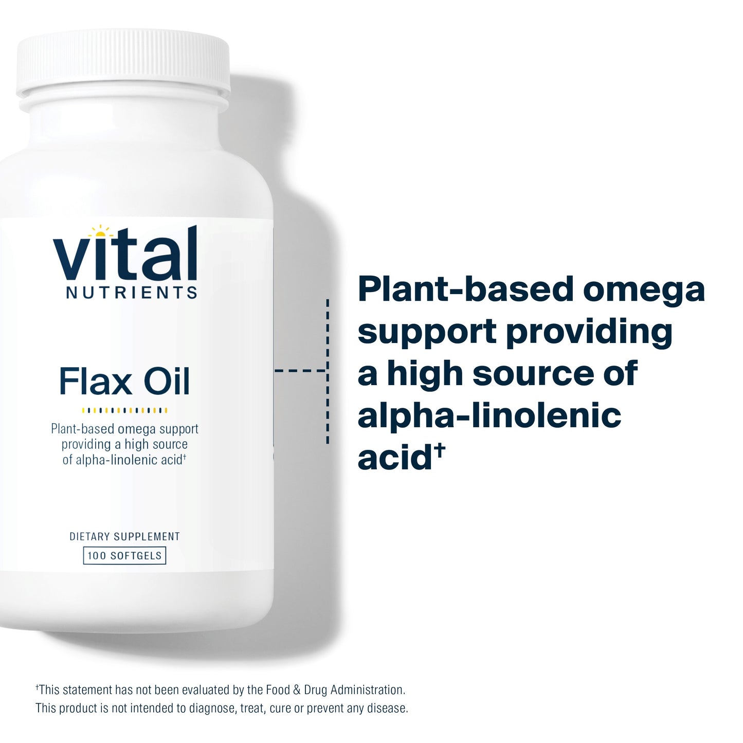 Vital Nutrients - Flax Oil - 100 Softgels per Bottle