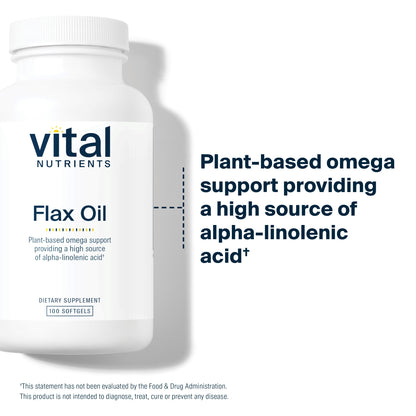 Vital Nutrients - Flax Oil - 100 Softgels per Bottle
