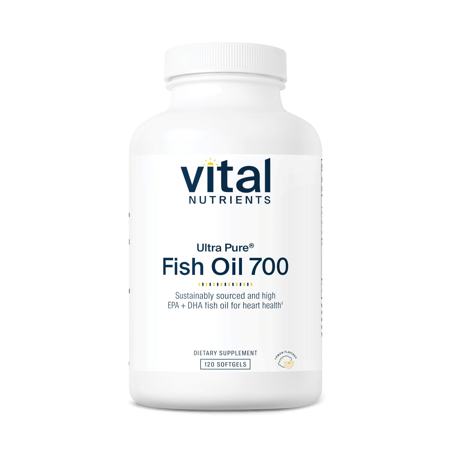 Vital Nutrients - Ultra Pure Fish Oil 700 (Pharmaceutical Grade) - Hi-Potency Wild Caught Deep Sea Fish Oil, Cardiovascular Support with EPA and DHA - 120 Softgels