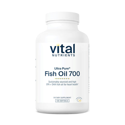 Vital Nutrients - Ultra Pure Fish Oil 700 (Pharmaceutical Grade) - Hi-Potency Wild Caught Deep Sea Fish Oil, Cardiovascular Support with EPA and DHA - 120 Softgels