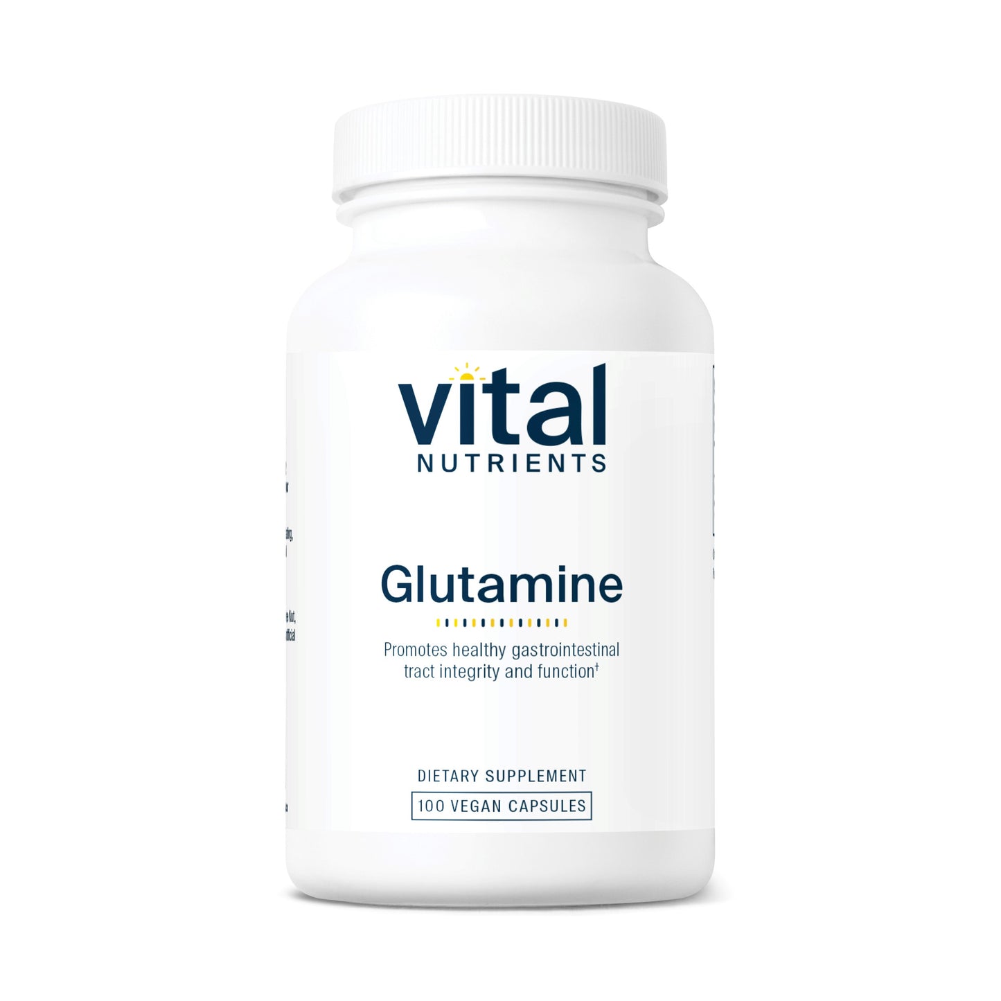 Vital Nutrients - Glutamine - Gastrointestinal and Immune Support - 100 Vegetarian Capsules per Bottle - 3400 mg