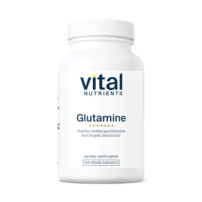 Vital Nutrients - Glutamine - Gastrointestinal and Immune Support - 100 Vegetarian Capsules per Bottle - 3400 mg