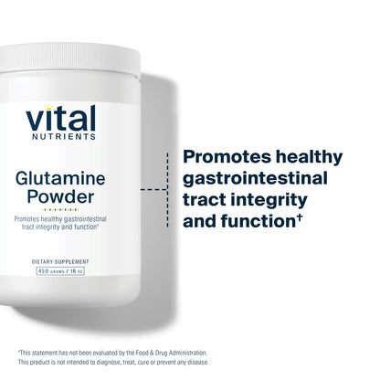 Vital Nutrients - Glutamine Powder - Gastrointestinal and Immune Support - Vegetarian L-Glutamine - 450 Grams