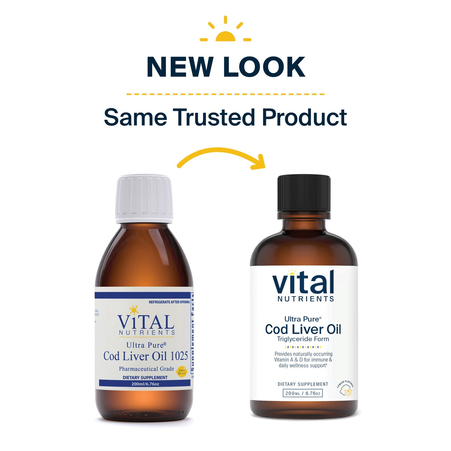 Vital Nutrients - Ultra Pure Cod Liver Oil 1025 (Pharmaceutical Grade) - 100% Pure Norwegian Cod Liver Oil - 200 ml per Bottle