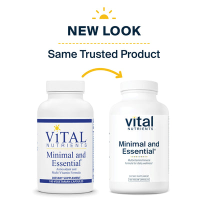 Vital Nutrients - Minimal and Essential - One a Day Multivitamin/Mineral and Antioxidant Formula - 180 Vegetarian Capsules