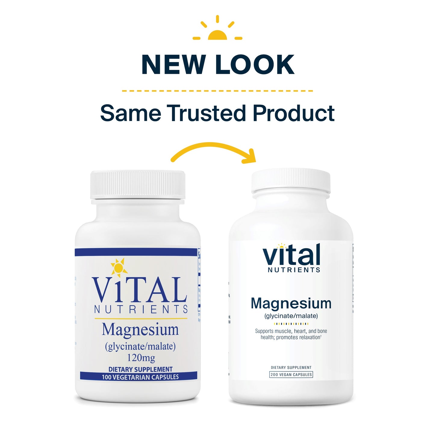 Vital Nutrients Magnesium Glycinate and Malate | Vegan Supplement to Support Stress Relief, Bones, Sleep and Heart Health | Gluten, Dairy and Soy Free | 120mg | 200 Vegetarian Capsules