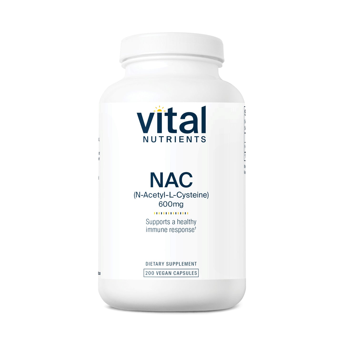 Vital Nutrients NAC | N-Acetyl Cysteine | Vegan Supplement | Supporting Sinus and Respiratory Health | 600mg | Gluten, Dairy, and Soy Free | 200 Vegetarian Capsules