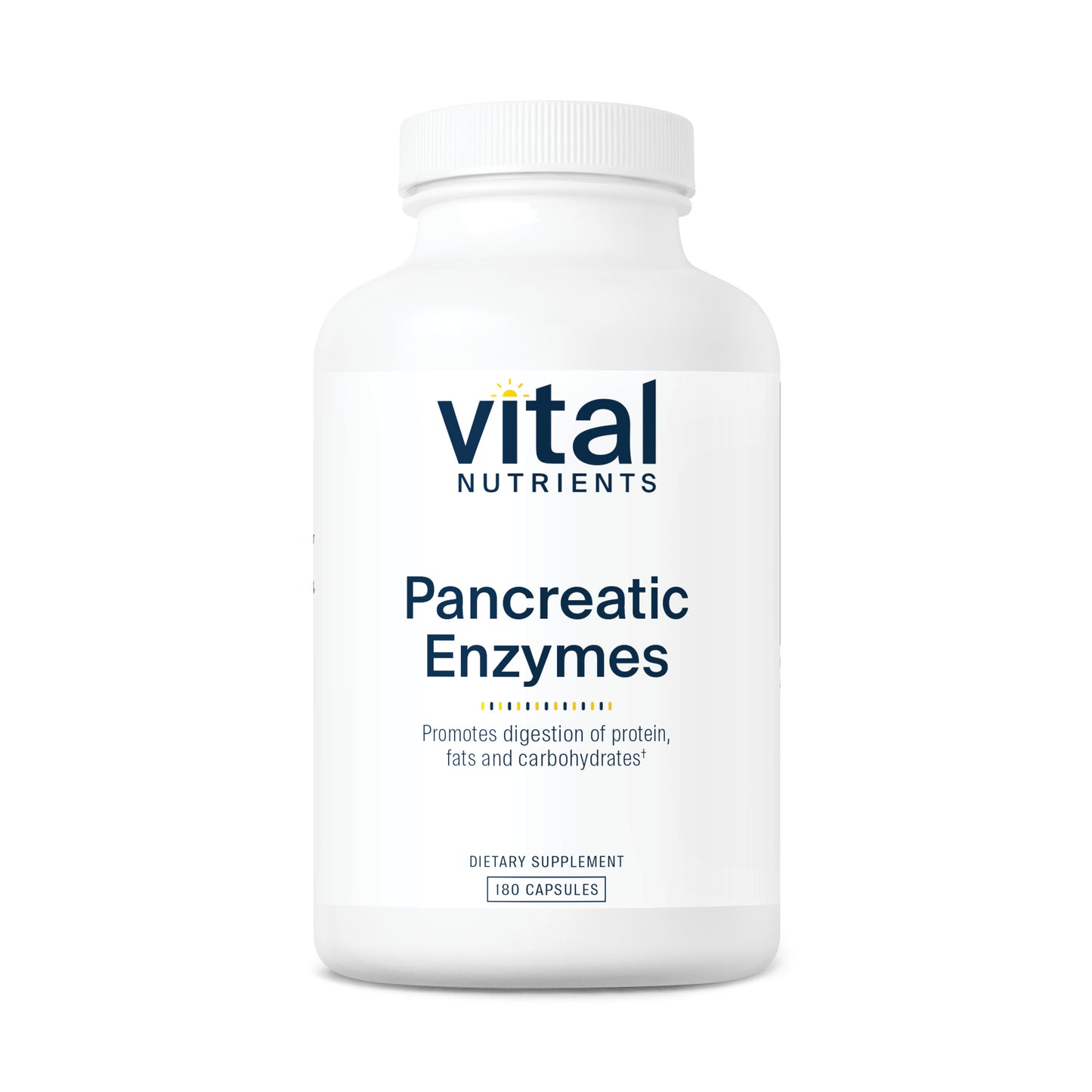 Vital Nutrients Pancreatic Enzymes 1000mg (Full Strength) | Pancreatin Digestion Supplement with Protease, Amylase & Lipase | Digestive Enzymes | Gluten, Dairy, and Soy Free | 180 Capsules