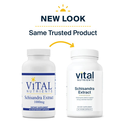 Vital Nutrients - Schisandra Extract - Liver, Immune, Energy, and Endurance Support - 90 Vegetarian Capsules per Bottle - 1000 mg