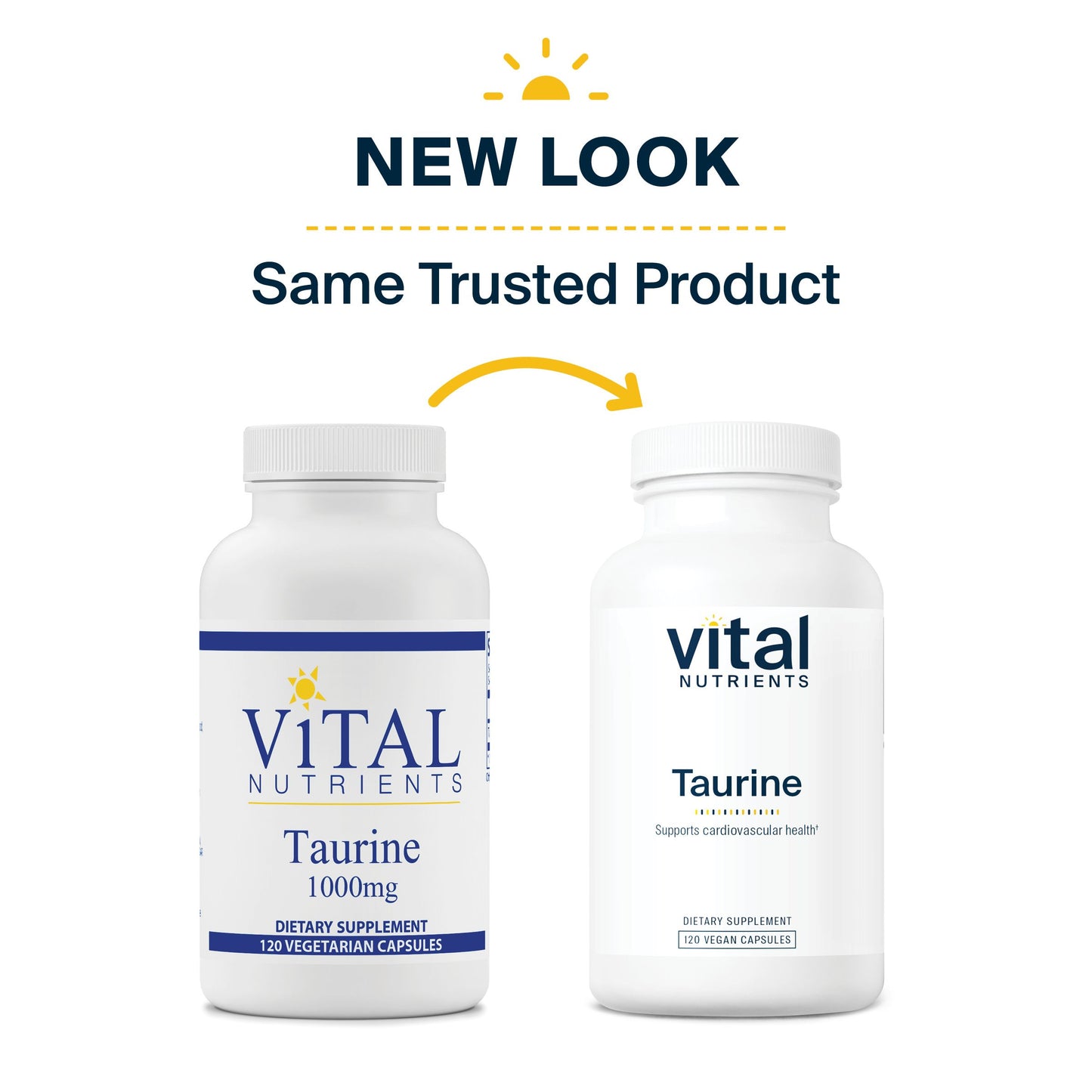 Vital Nutrients - Taurine - Supports Healthy Heart Function - 120 Vegetarian Capsules per Bottle - 1000 mg