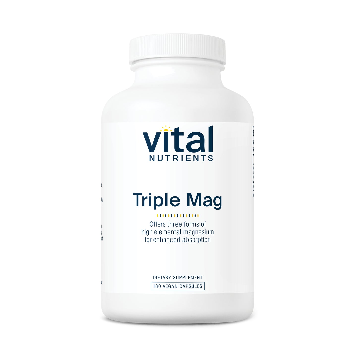 Vital Nutrients Triple Mag Complex | Magnesium Oxide, Malate & Glycinate Supplement | Support Stress, Bones, Muscles and Teeth | Soy, Dairy and Gluten Free | 250mg | 180 Vegetarian Capsules