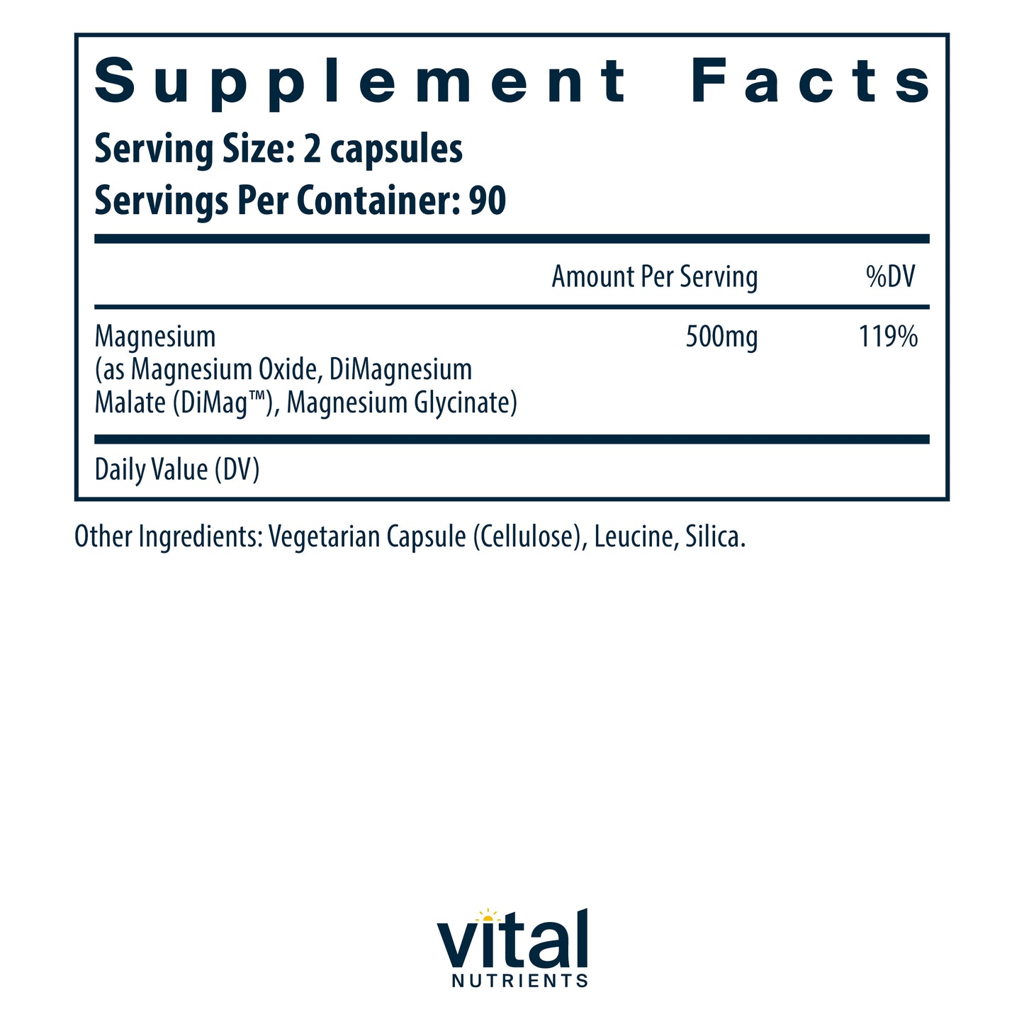 Vital Nutrients Triple Mag Complex | Magnesium Oxide, Malate & Glycinate Supplement | Support Stress, Bones, Muscles and Teeth | Soy, Dairy and Gluten Free | 250mg | 180 Vegetarian Capsules
