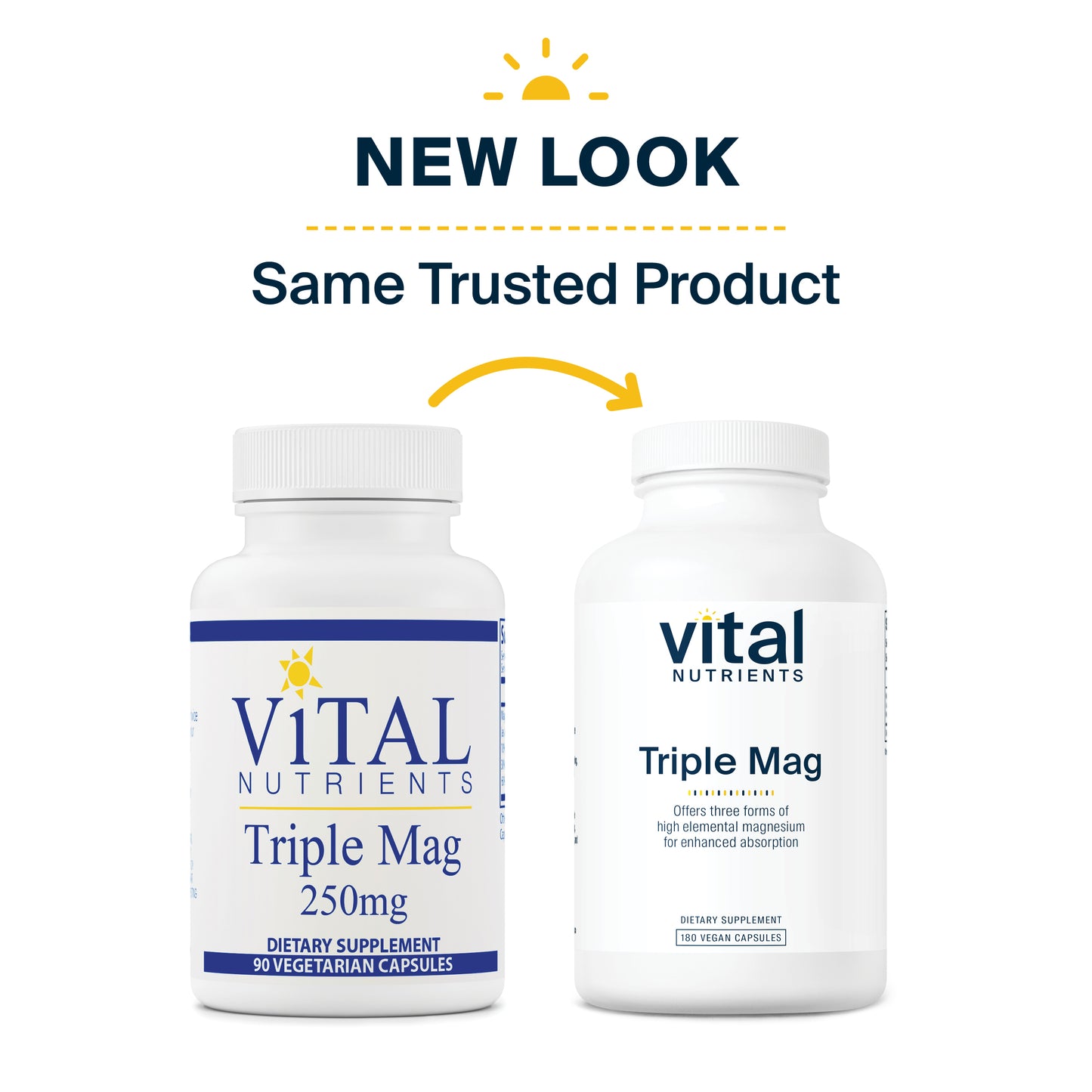 Vital Nutrients Triple Mag Complex | Magnesium Oxide, Malate & Glycinate Supplement | Support Stress, Bones, Muscles and Teeth | Soy, Dairy and Gluten Free | 250mg | 180 Vegetarian Capsules