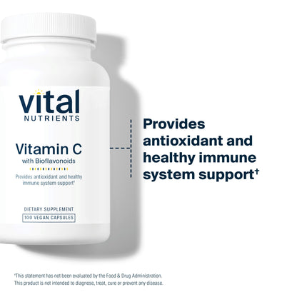 Vital Nutrients - Vitamin C with Bioflavonoids - Vitamin C and Bioflavonoid Formula - 100 Vegetarian Capsules