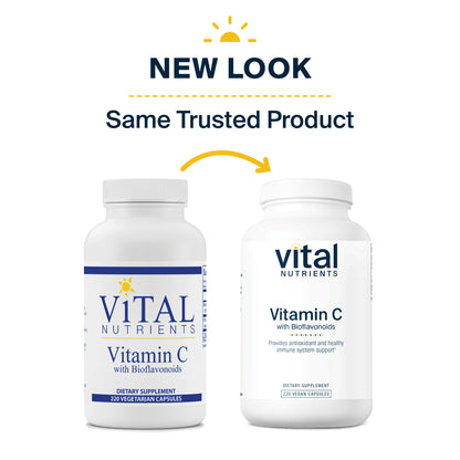 Vital Nutrients - Vitamin C with Bioflavonoids - Vitamin C and Bioflavonoid Formula - 220 Vegetarian Capsules