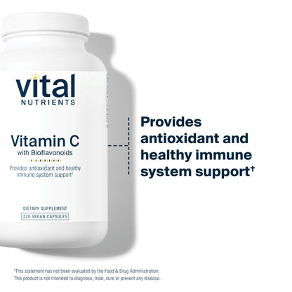 Vital Nutrients - Vitamin C with Bioflavonoids - Vitamin C and Bioflavonoid Formula - 220 Vegetarian Capsules