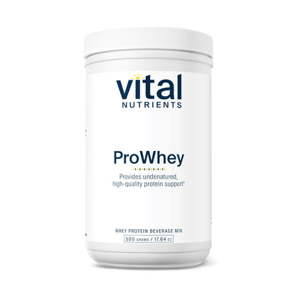 Vital Nutrients - ProWhey - Whey Protein Beverage Mix - Plain - 500 Grams per Bottle