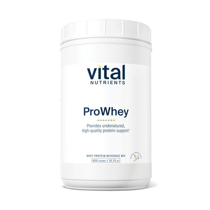 Vital Nutrients - ProWhey - Whey Protein Beverage Mix - Natural Vanilla Flavor - 900 Grams per Bottle
