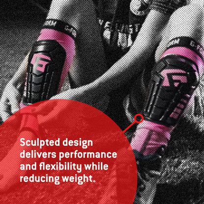 G-Form Pro-S Vento Soccer Shin Guard - Neon Pink, Adult Small