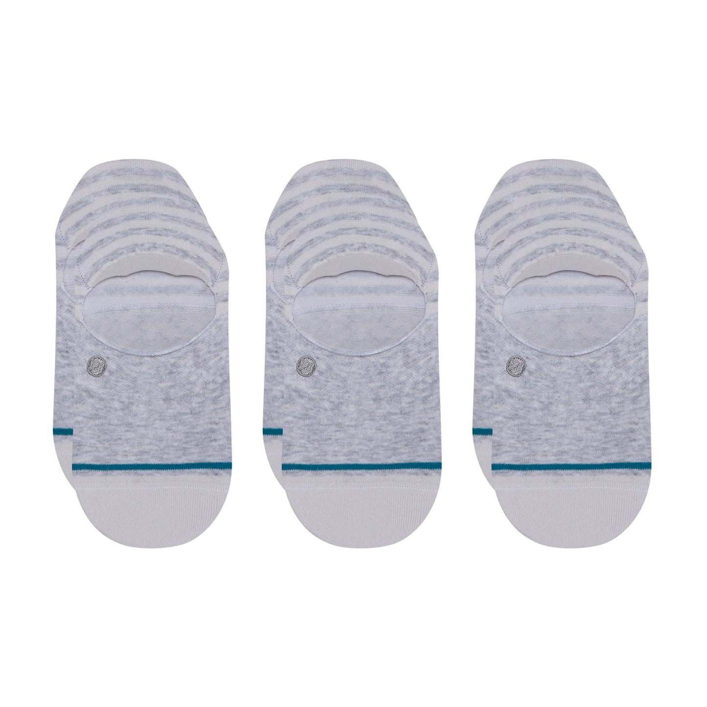 Stance No Show Sensible Two Socks [3 Pack] (Small, Heather Grey)