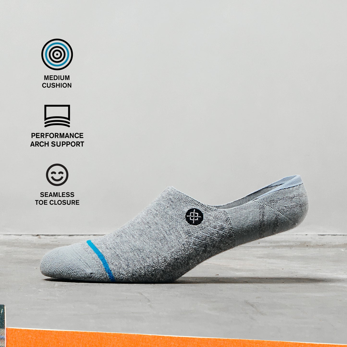 Stance Anything No Show Socks (Small, Black)