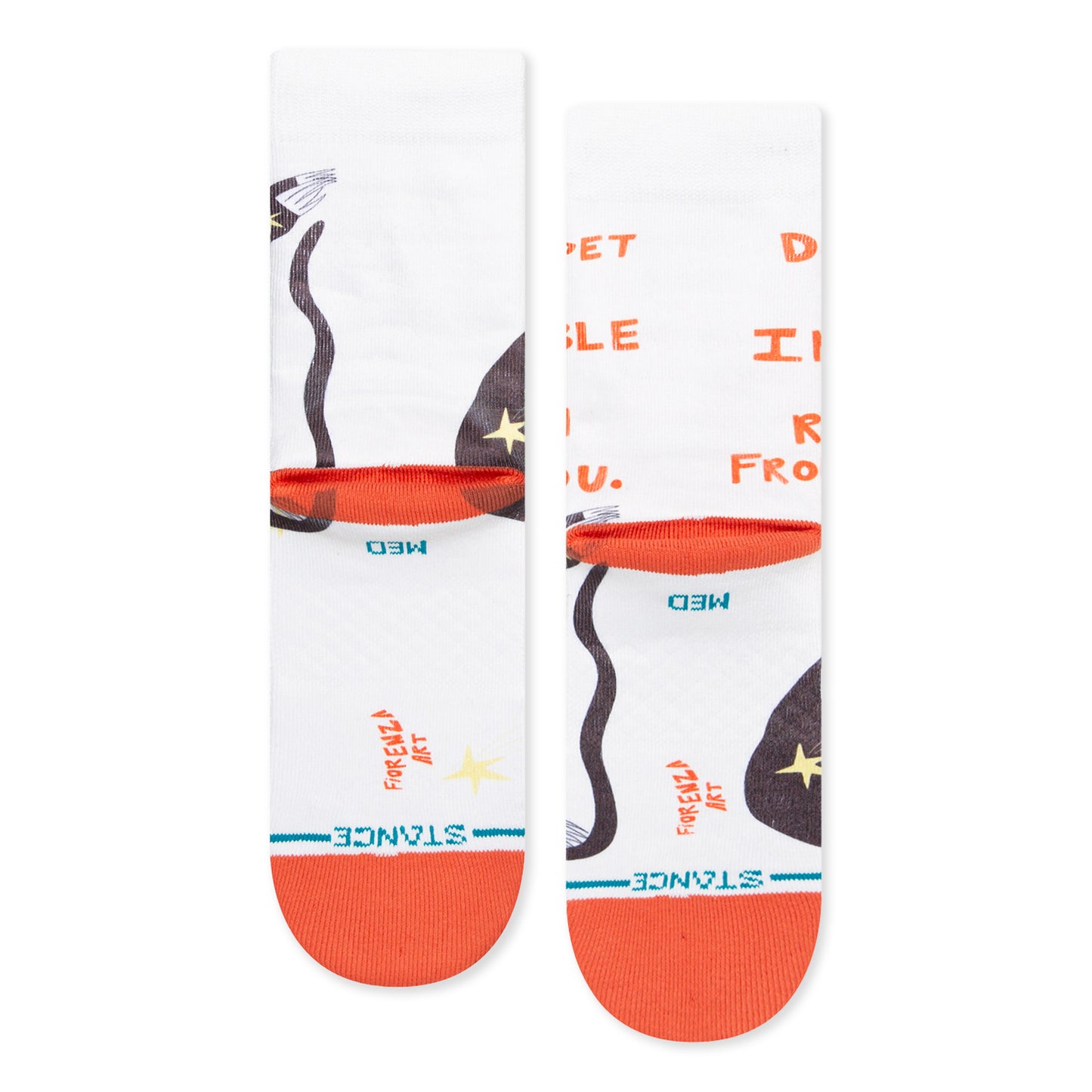 Stance Incredible Things Crew Socks (Small, Off White)