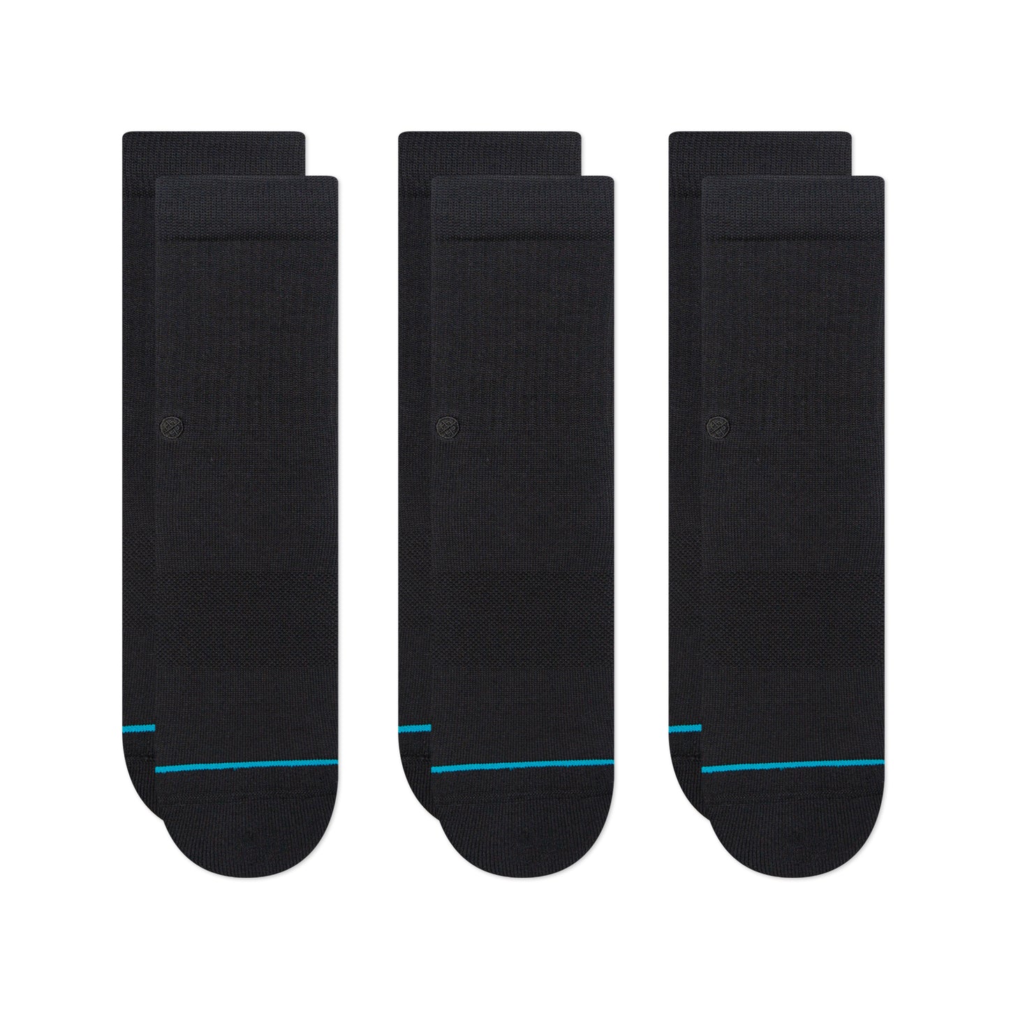 Stance Women's Icon 3 Pack Crew Socks (Small, Black)
