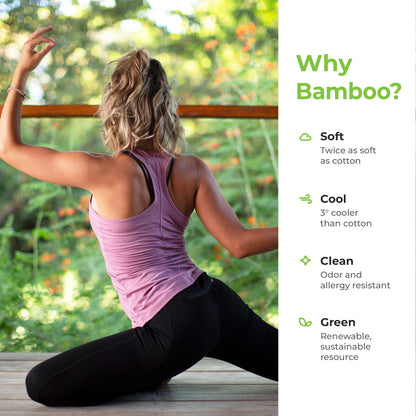 Cariloha Bamboo Racerback Tank - Workout Tank Top for Women - X-Small - Black