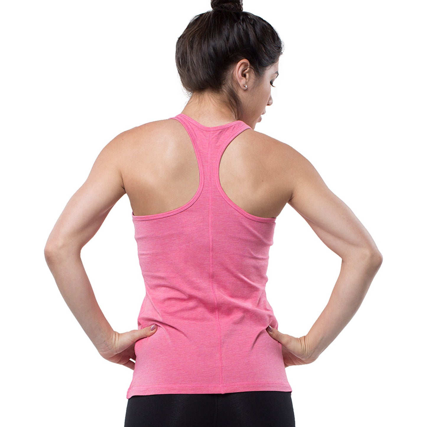 Cariloha Bamboo Racerback Tank - Workout Tank Top for Women - Small - Hibiscus Coral Heather