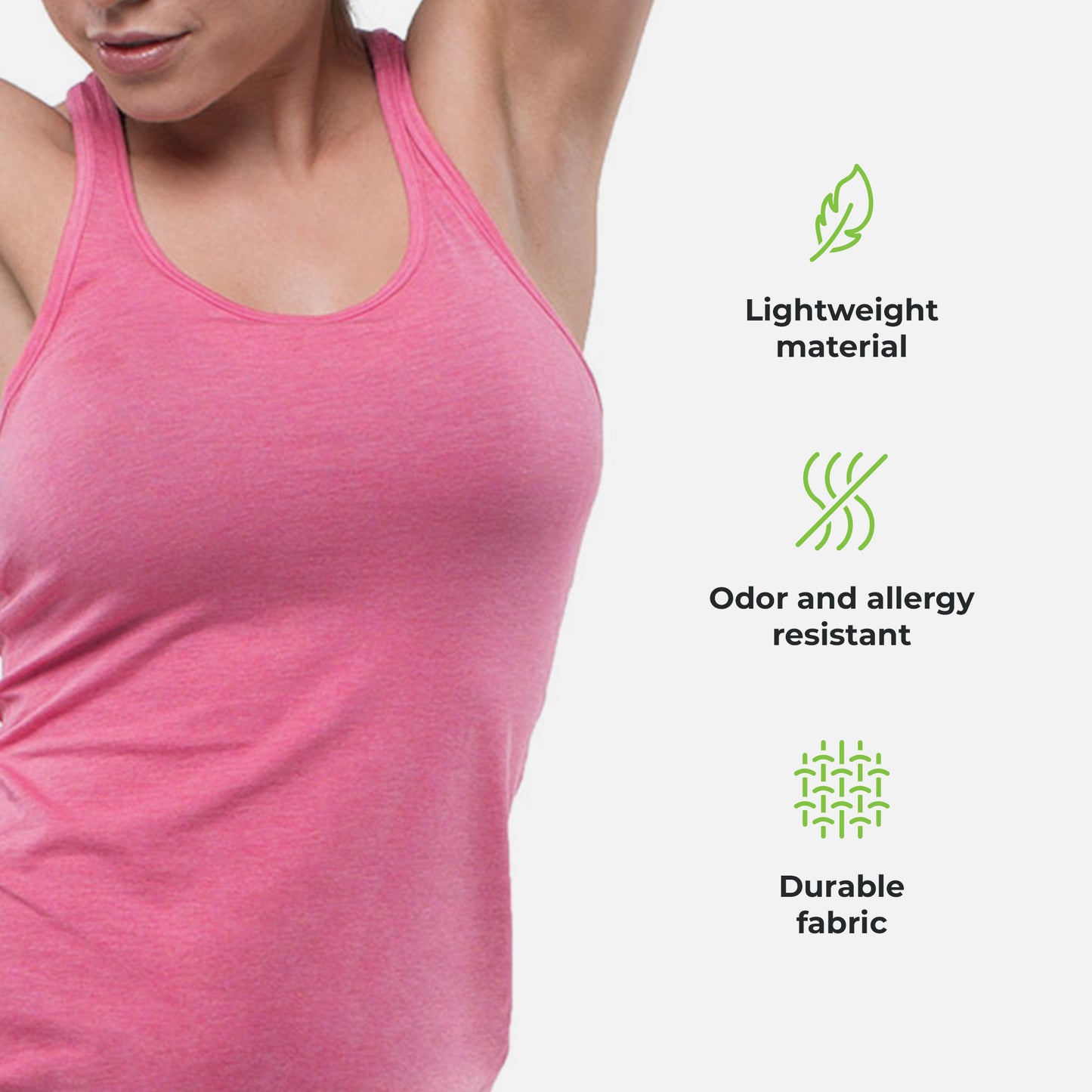 Cariloha Bamboo Racerback Tank - Workout Tank Top for Women - Small - Hibiscus Coral Heather