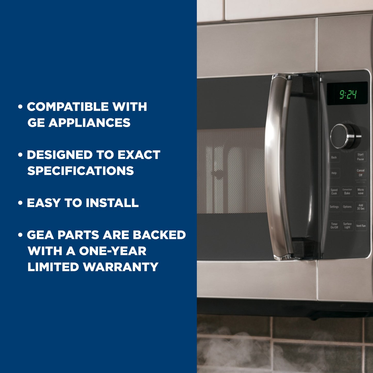 GE Appliances WB15X21101 Microwave Door Handle (Stainless)