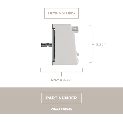 GE Appliances WB24T10029 Genuine OEM Surface Burner Control Switch for GE Electric Ranges---