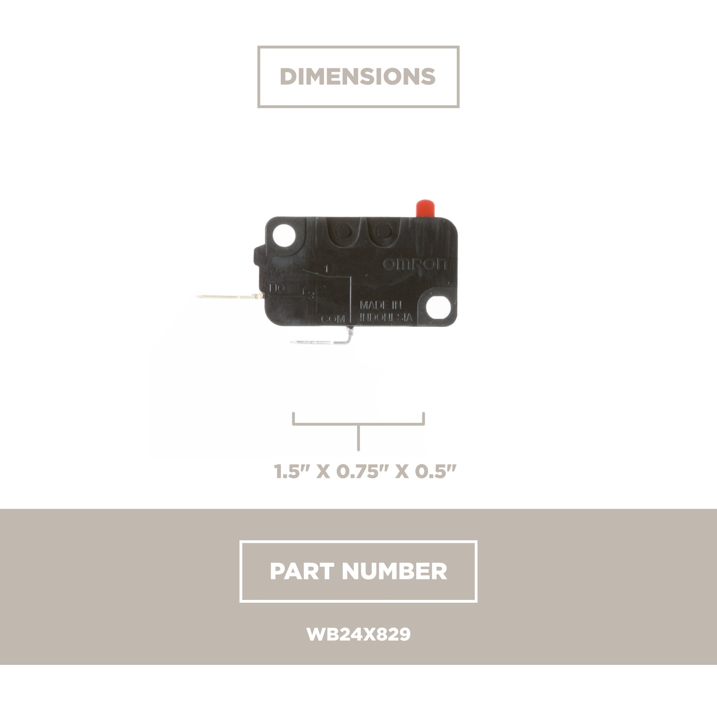 GE Appliances WB24X829 Microwave Micro-Switch