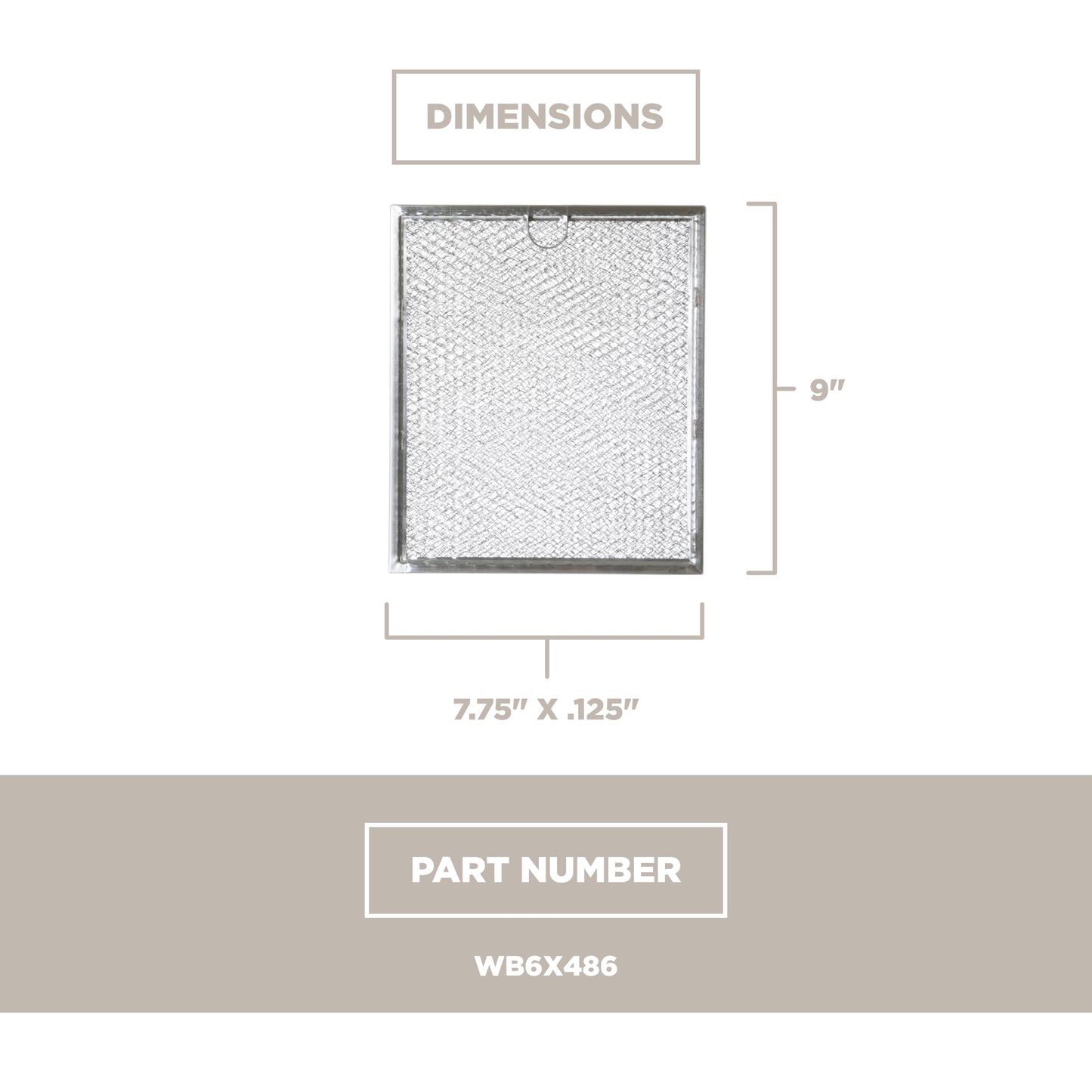 GE Appliances WB6X486 Microwave Grease Filter
