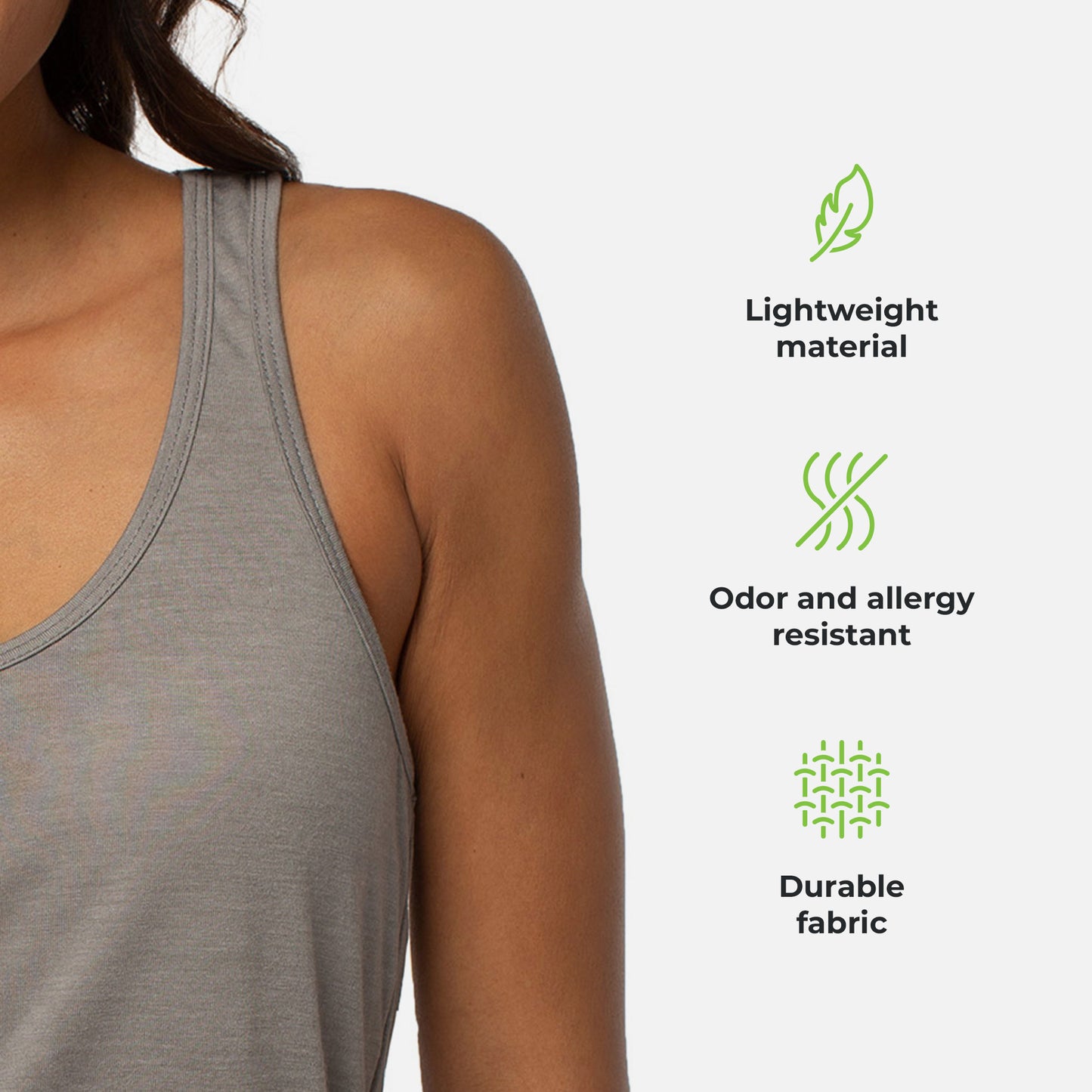 Cariloha Bamboo Racer Tank - Soft Basic Tank Top for Women - Small - Gray