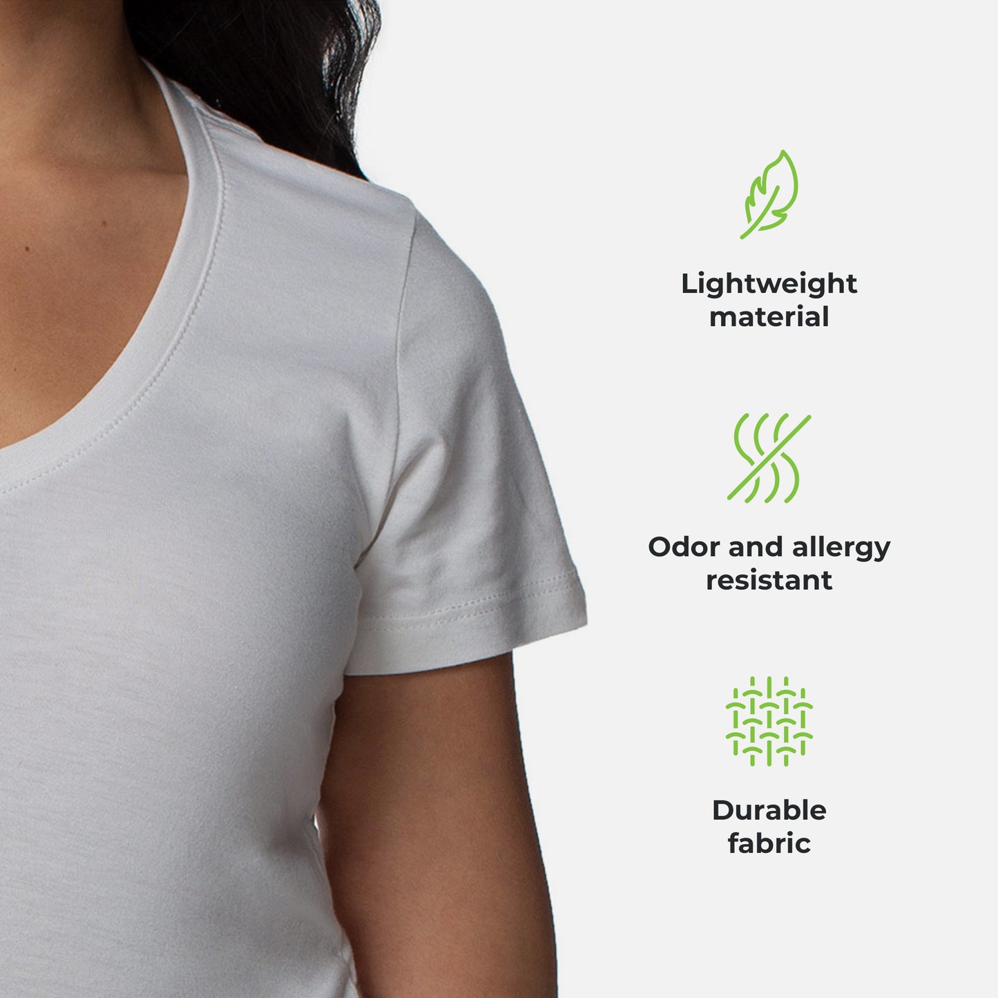 Cariloha Women's Bamboo V-Neck T-Shirt X-Large White