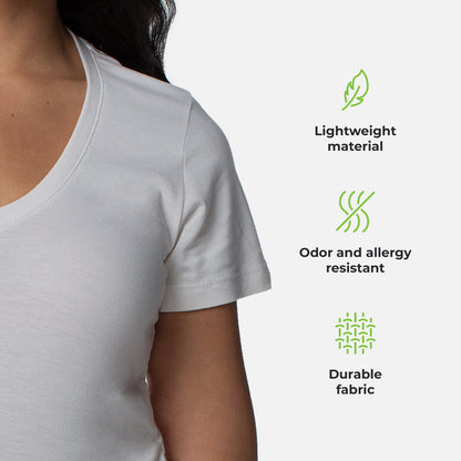 Cariloha Women's Bamboo V-Neck T-Shirt X-Large White