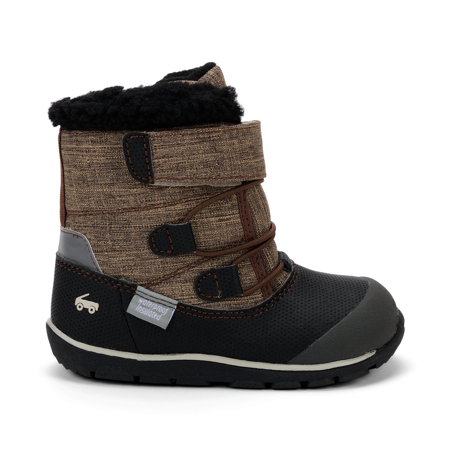 See Kai Run - Gilman Waterproof Insulated Boot for Little Kids, Brown/Black, Toddler 4