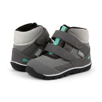 See Kai Run, Belmont Recycled High Top Sneakers for Kids, Black/Pink, 5