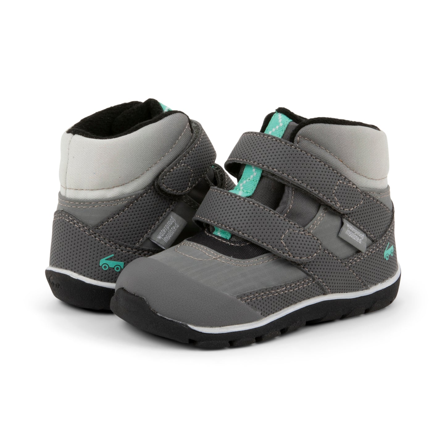 See Kai Run, Belmont Recycled High Top Sneakers for Kids, Black/Pink, 7