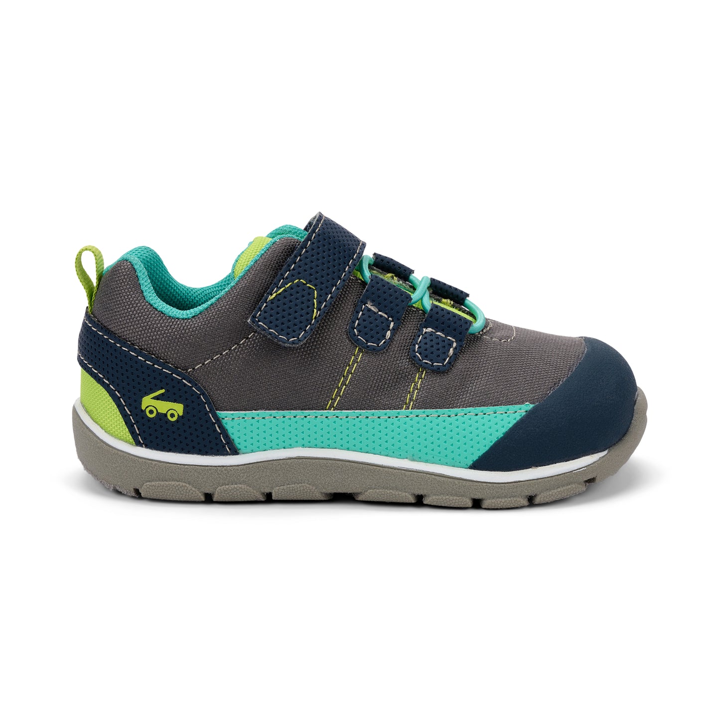 See Kai Run - Tanner Sneaker for Little Kids, Gray Jersey/Lime, Little Kid 13