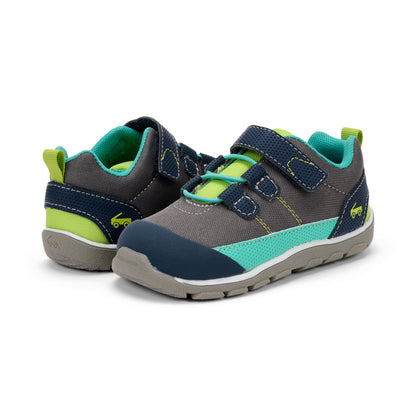 See Kai Run - Summit Rugged Play Shoe for Little Kids, Gray/Multi, Little Kid 13