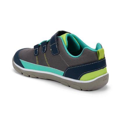 See Kai Run - Summit Rugged Play Shoe for Little Kids, Gray/Multi, Little Kid 3Y