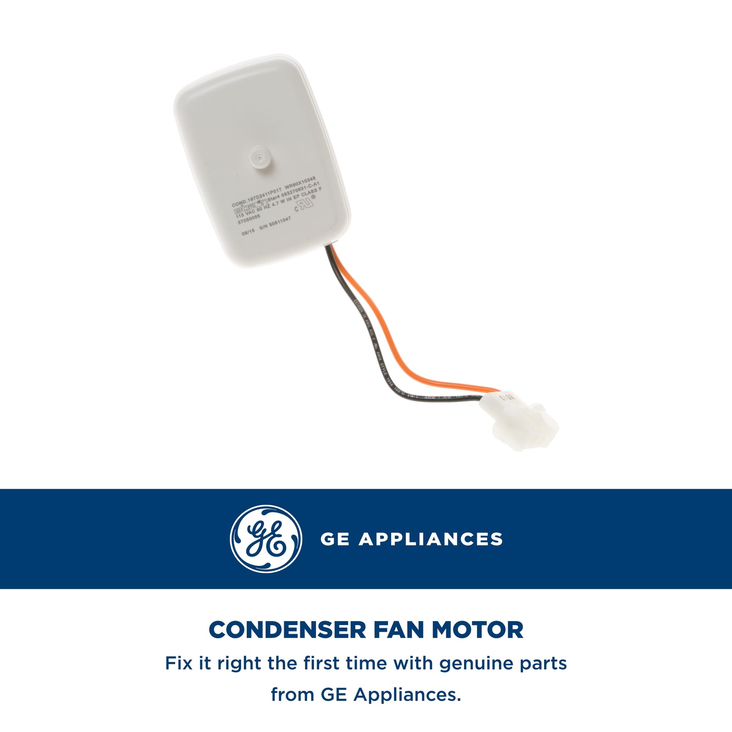 GE Appliances WR60X10348 Refrigerator Condenser Fan