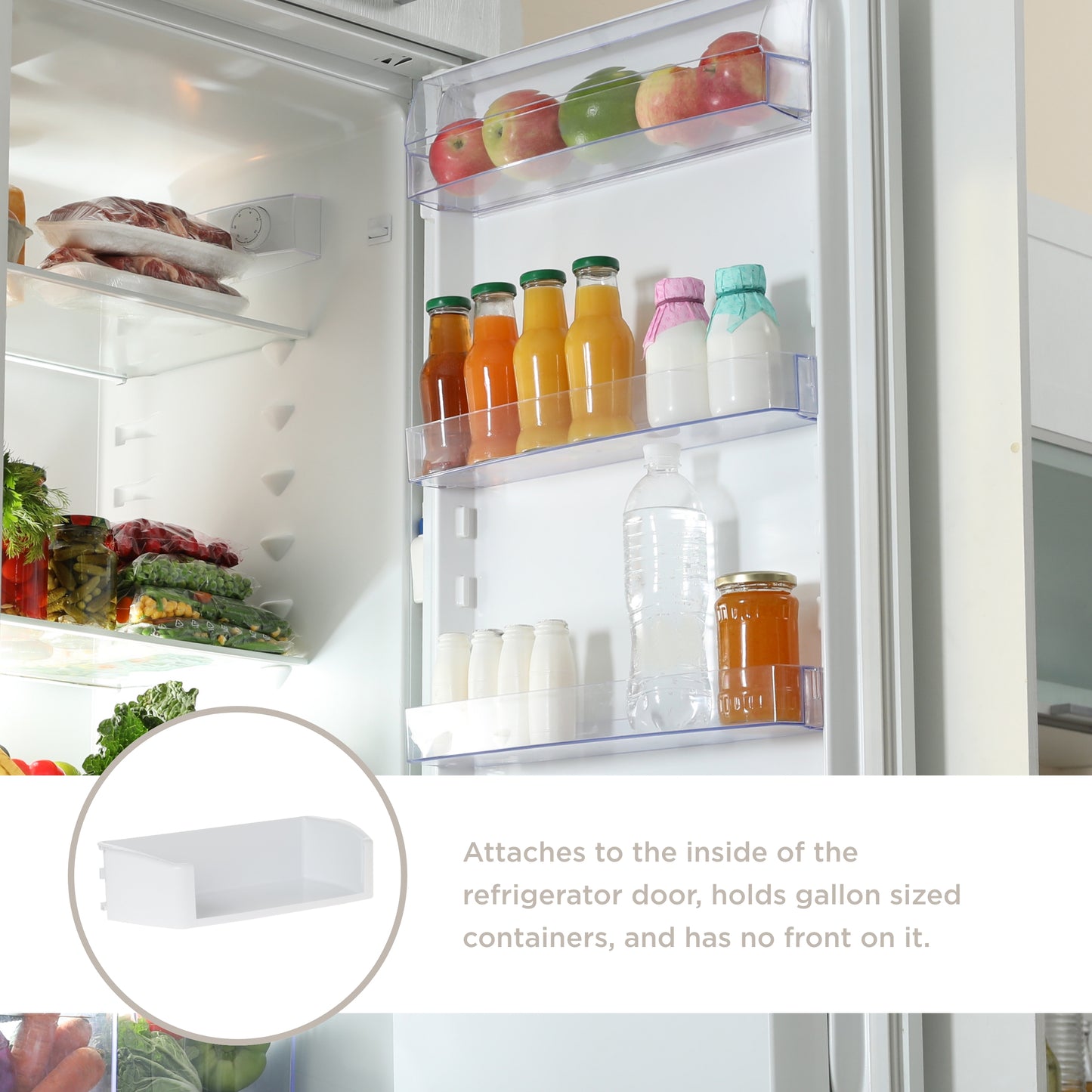 GE Appliances WR71X10973 Refrigerator Door Bin, Center