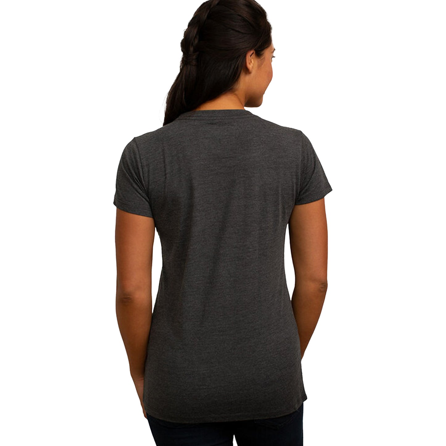 Cariloha Women's Bamboo Crew Tee - Plain, Soft Moisture Wicking T Shirt - Small - Charcoal Heather