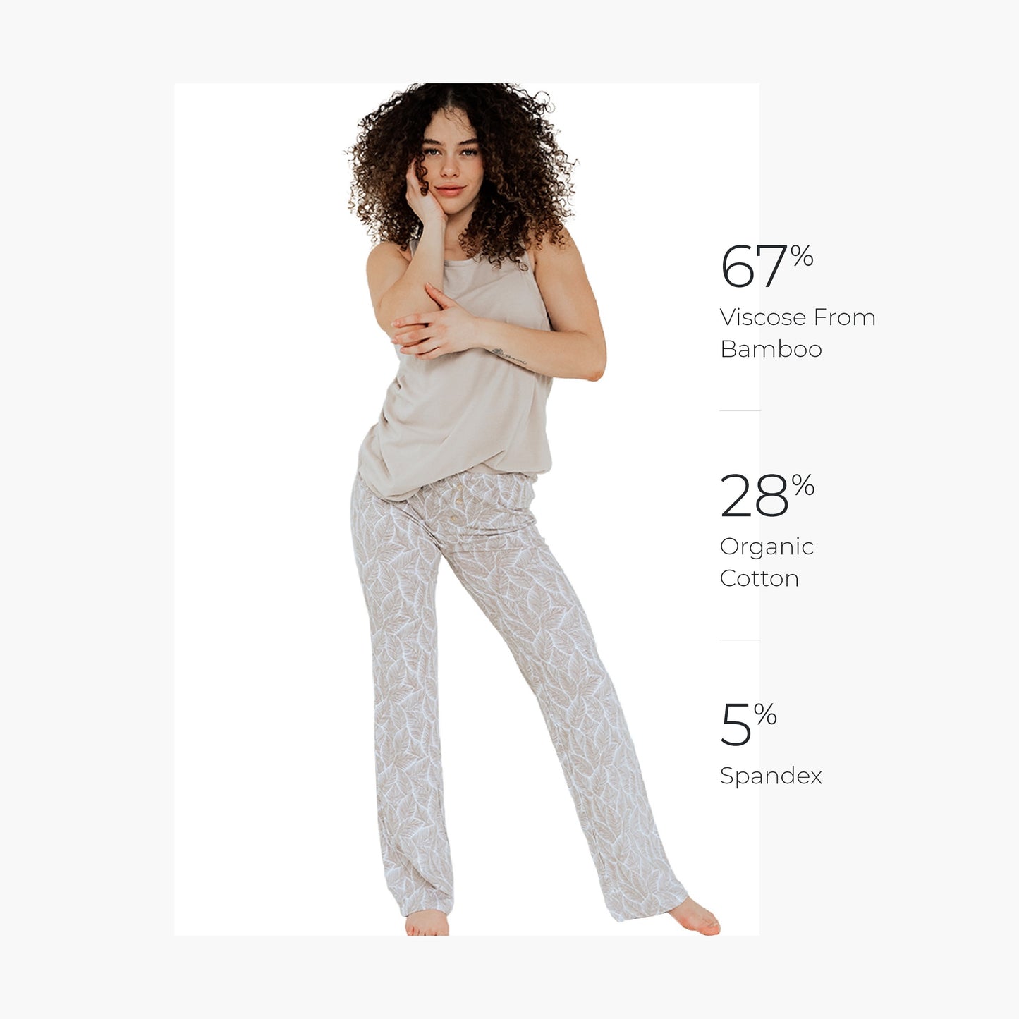 Cariloha - Women's Sleep Pant - Coastal Gray Leaf - XL
